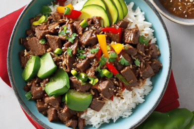 Beef and Pepper Rice Bowl