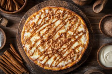 Cinnamon-Sugar Pizza made with Crescent Rolls
