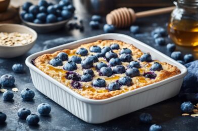 Blueberry Cottage Cheese Breakfast Bake